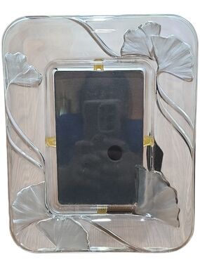 Mikasa Clear Glass Picture Frame with Silver Floral Accents